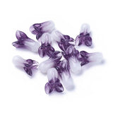 10pcs Two Tone Cabbage Shape Lampwork Beads for DIY Jewelry
