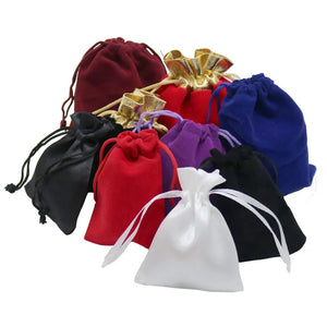 10pcs Velvet Drawstring Pouches 7*9 CM for Jewelry Necklace Bracelet Storage