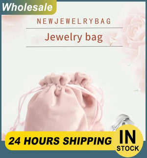10pcs Velvet Jewelry Bags Flannel Drawstring Small Cloth Pocket