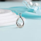 10pcs Water Drop Metal Glass Crystal Charms For Jewelry Making DIY