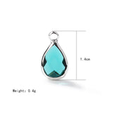 10pcs Water Drop Metal Glass Crystal Charms For Jewelry Making DIY