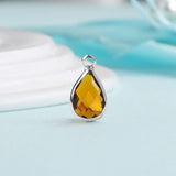 10pcs Water Drop Metal Glass Crystal Charms For Jewelry Making DIY