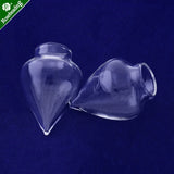 10pcs Clear Glass Water Droplets Shape Pendant Wishing Bottles