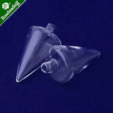 10pcs Clear Glass Water Droplets Shape Pendant Wishing Bottles