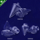 10pcs Clear Glass Water Droplets Shape Pendant Wishing Bottles