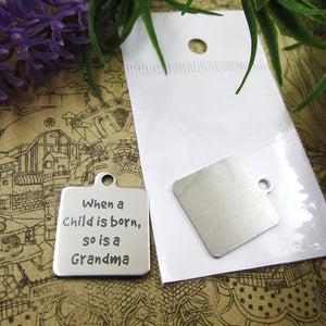 10pcs Grandma Stainless Steel Charms Pendant DIY Jewelry Making Findings