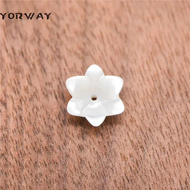 10pcs Mother of Pearl Tulip Shell Flower Beads 6/10mm