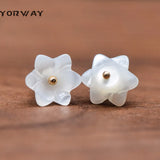 10pcs Mother of Pearl Tulip Shell Flower Beads 6/10mm