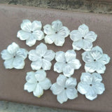 10pcs Mixed Size Mother of Pearl Shell Art Flower Pendant Bead C8711