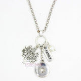 10pcs Family Tree Necklace Snap Necklaces 18mm Snap Jewelry for Family Gift