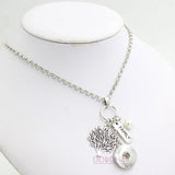 10pcs Family Tree Necklace Snap Necklaces 18mm Snap Jewelry for Family Gift