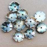10pcs 8mm Mother of Pearl Shell Flower Pendant Bead