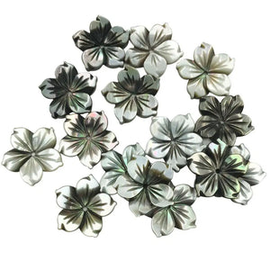 10pcs Mother of Pearl Shell Art Flower Pendant Bead C8313