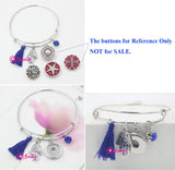 10pcs Hamsa Hand Bracelets Navy Tassel Crystal Charm Bangle Bracelets