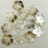 10pcs Mother of Pearl Shell Art Flower Pendant Beads