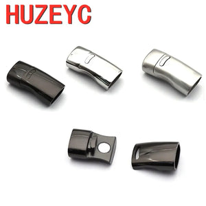 10pcs Stainless Steel Magnet Clasp Leather Cord Bracelet Jewelry DIY