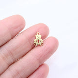 10pcs Stainless Steel High Mini Polish Women Charm Pendant DIY Necklace