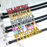10pcs Bracelet Silicone with 100pcs Slide Letters Charms DIY Jewelry