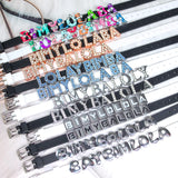 10pcs Bracelet Silicone with 100pcs Slide Letters Charms DIY Jewelry