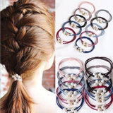10pcs Women Elastic Hair Ropes Ponytail Holder