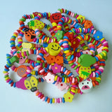 10pcs Wood Kids Bracelets Children Party Gift Wholesale Girls Toy