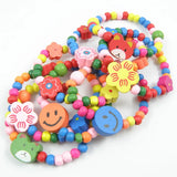 10pcs Wood Kids Bracelets Children Party Gift Wholesale Girls Toy