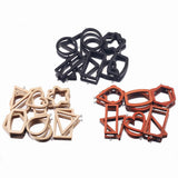 10pcs Wood Star Drop Earrings Charms Bezel Frame Triangle Heart Resin