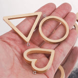 10pcs Wood Star Drop Earrings Charms Bezel Frame Triangle Heart Resin