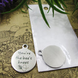 10pcs Bee's Knees Steel Charms for DIY Jewelry Making