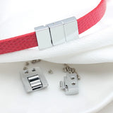 10pcs Zinc Alloy 2 Section Clasp For 8mm Bracelet - DIY Charms Fittings