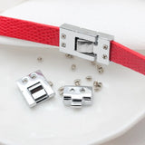 10pcs Zinc Alloy 2 Section Clasp For 8mm Bracelet - DIY Charms Fittings