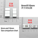 10pcs Zinc Alloy 2 Section Clasp For 8mm Bracelet - DIY Charms Fittings