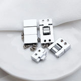 10pcs Zinc Alloy 2 Section Clasp For 8mm Bracelet - DIY Charms Fittings