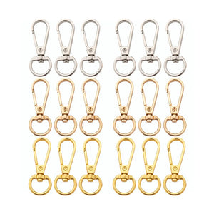 10pcs Zinc Alloy Key Ring Metal Clip Swivel Snap Buckle Hook