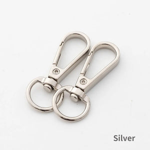 10pcs Zinc Alloy Key Ring Metal Clip Swivel Snap Buckle Hook
