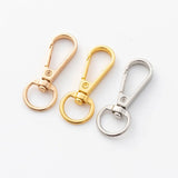 10pcs Zinc Alloy Key Ring Metal Clip Swivel Snap Buckle Hook