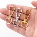 10pcs Zinc Alloy Key Ring Metal Clip Swivel Snap Buckle Hook
