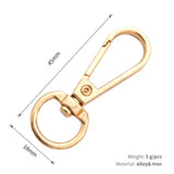 10pcs Zinc Alloy Key Ring Metal Clip Swivel Snap Buckle Hook