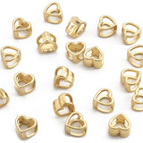 10pcs Heart Slider Spacer Beads for DIY Bracelet Findings