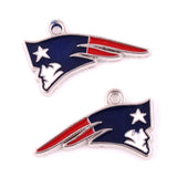 10pcs Football Team Logo Charm Enamel Metal Alloy Single Sided