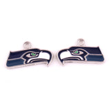 10pcs Football Team Logo Charm Enamel Metal Alloy Single Sided