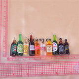 10pcs Beer Bottle Resin Charms for DIY Jewelry