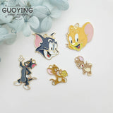 10pc Cat & Mouse Enamel Charms for DIY Earrings Keychain Necklace