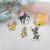 10pc Cat & Mouse Enamel Charms for DIY Earrings Keychain Necklace
