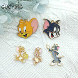 10pc Cat & Mouse Enamel Charms for DIY Earrings Keychain Necklace