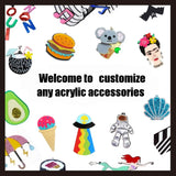 (10pcs/bag) Red Yellow Acrylic Tropical Style Pendants DIY Earrings Necklace