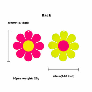 (10pcs/bag) Red Yellow Acrylic Tropical Style Pendants DIY Earrings Necklace