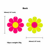(10pcs/bag) Red Yellow Acrylic Tropical Style Pendants DIY Earrings Necklace