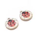 10pcs Drop Oil Beetle Charms Enamel Ladybug Alloy Pendants DIY Jewelry