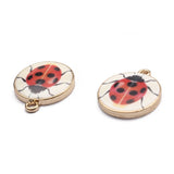 10pcs Drop Oil Beetle Charms Enamel Ladybug Alloy Pendants DIY Jewelry
